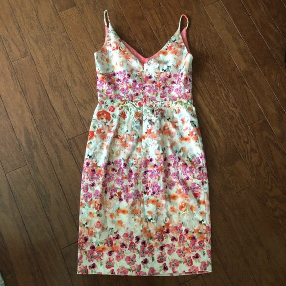 Black Halo Floral Sheath Dress 4 - Picture 4 of 6